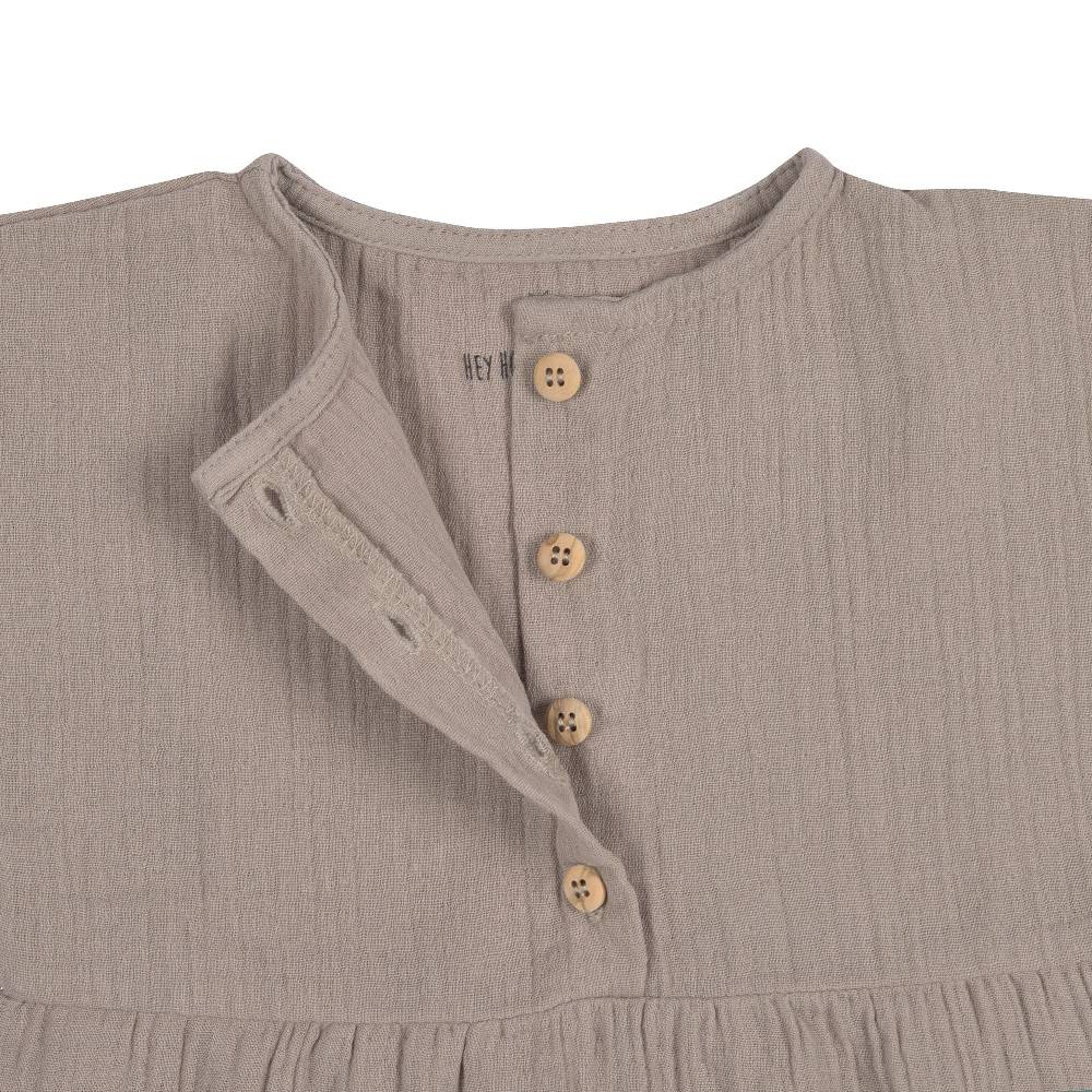 Lässig Kinderkleid - Bio Baumwolle, Taupe, Grau Auslauf