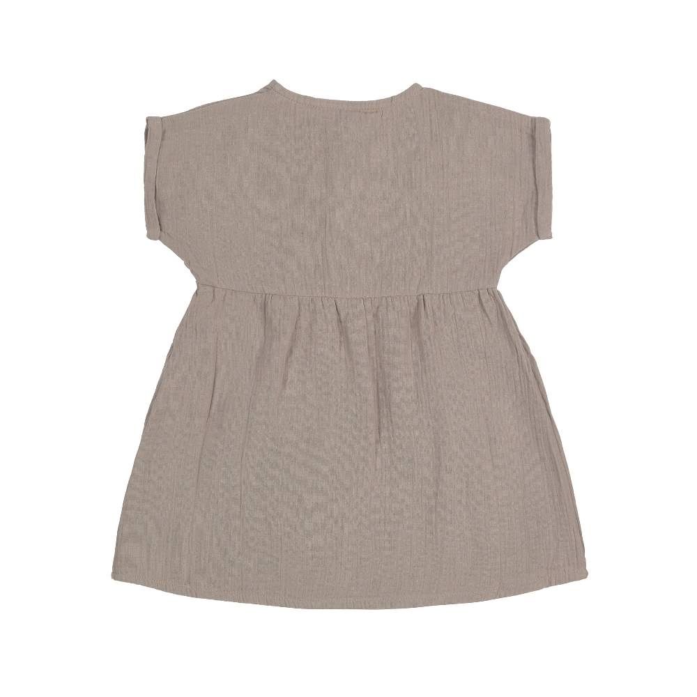 Lässig Kinderkleid - Bio Baumwolle, Taupe, Grau Auslauf