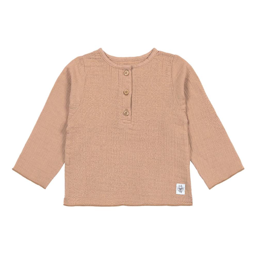 Lässig Musselin Langarmshirt - Bio Baumwolle, Orange