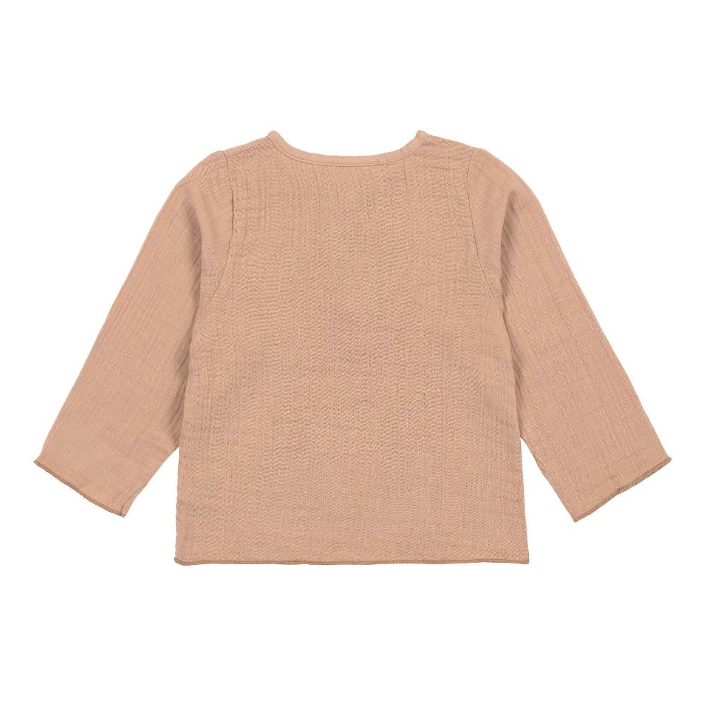 Lässig Musselin Langarmshirt - Bio Baumwolle, Orange Verkauf