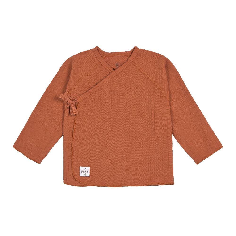 Lässig Baby Wickelshirt - Bio Baumwolle, Rostrot