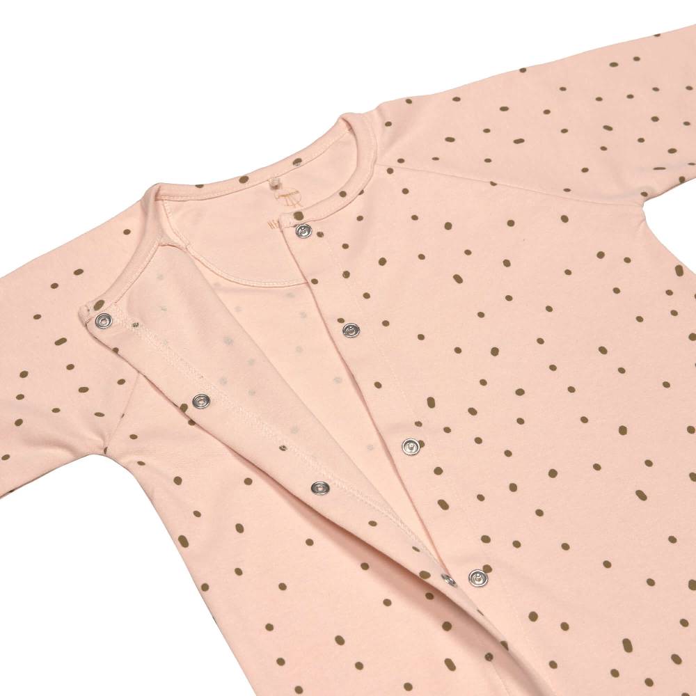 Lässig Baby Schlafanzug - Bio Baumwolle, Dots, Rosa im Angebot
