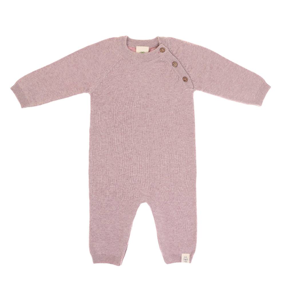 Lässig Baby Strampler - gestrickter Overall, Rosa Fabrikverkauf
