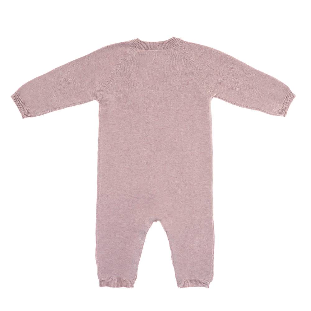 Lässig Baby Strampler - gestrickter Overall, Rosa Fabrikverkauf