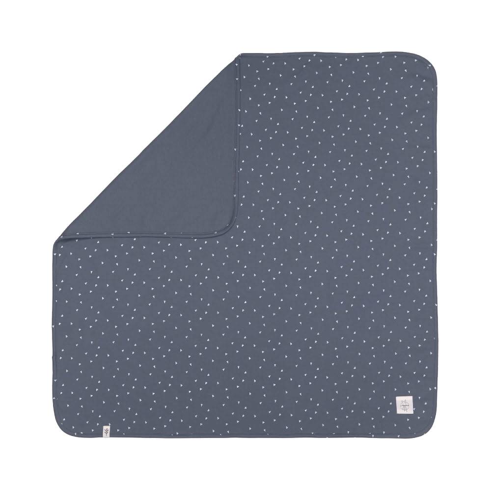 Lässig Babydecke - Bio Baumwolle, Triangle Blue