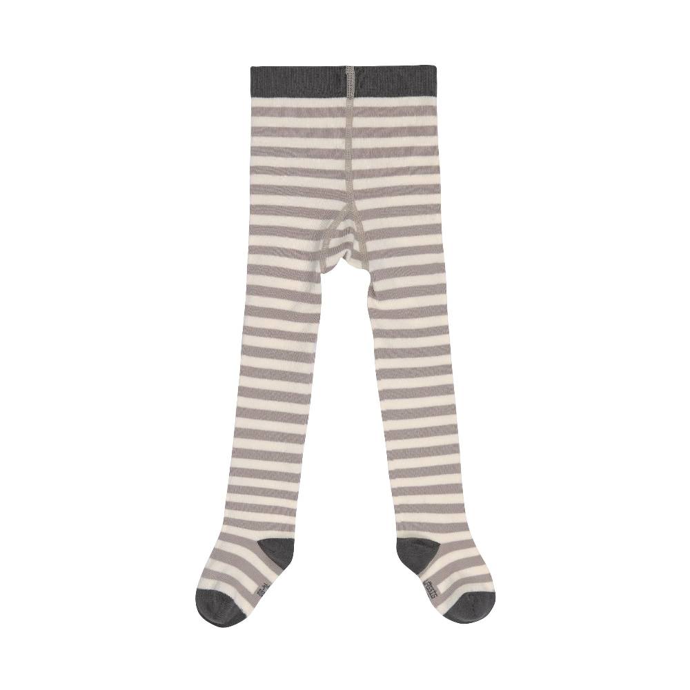 Lässig Strumpfhose GOTS - Tights, Streifen Taupe Weiß Blitzverkäufe