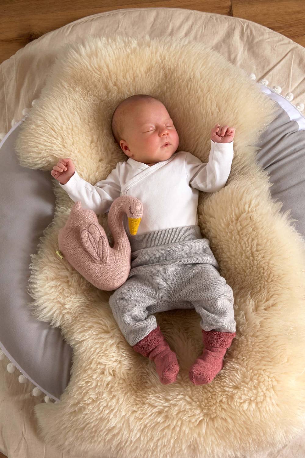 Lässig Baby Hose - Strickhose, Grau Kostenloser Versand