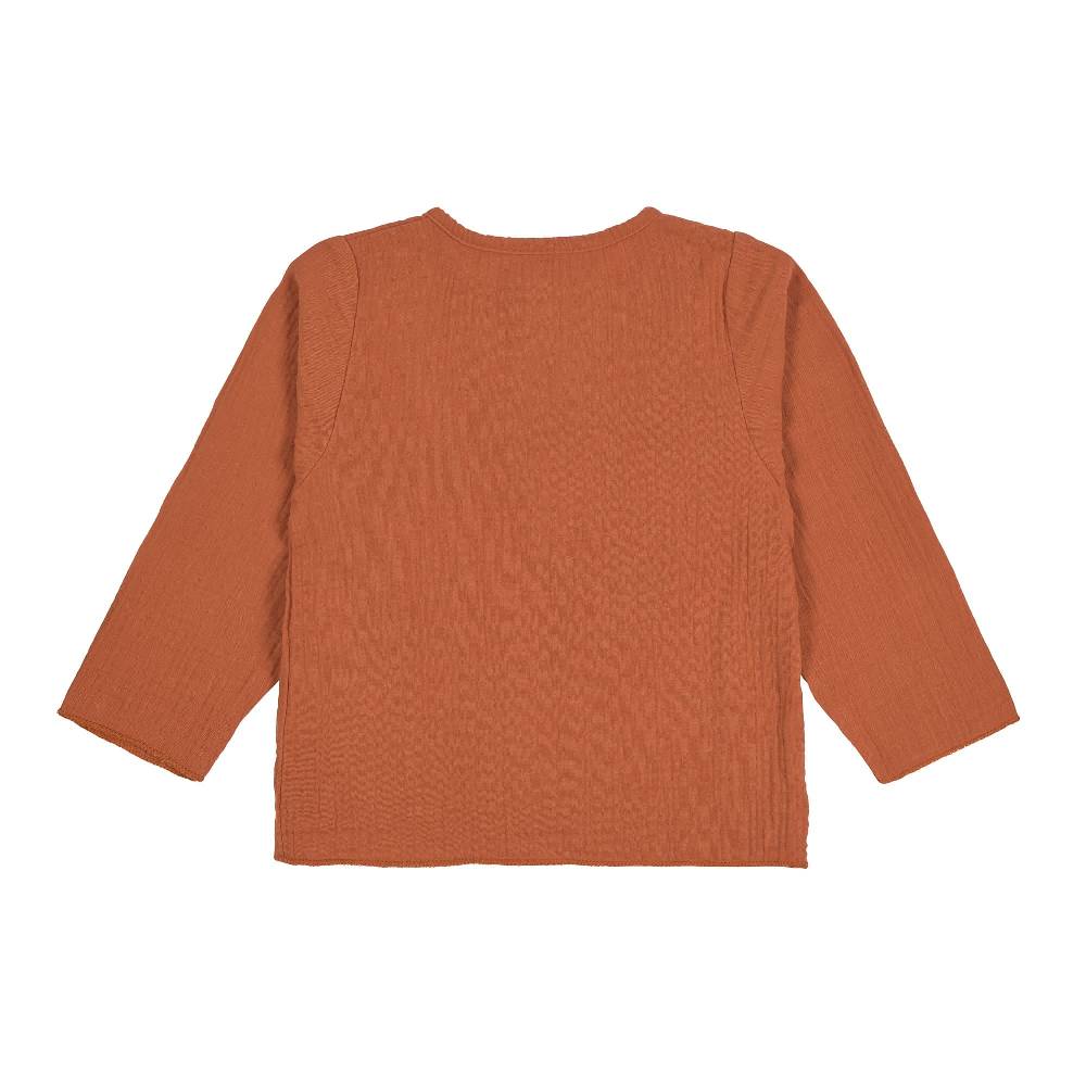 Lässig Baby Langarmshirt - Bio Baumwolle, Rostrot Begrenztes Angebot