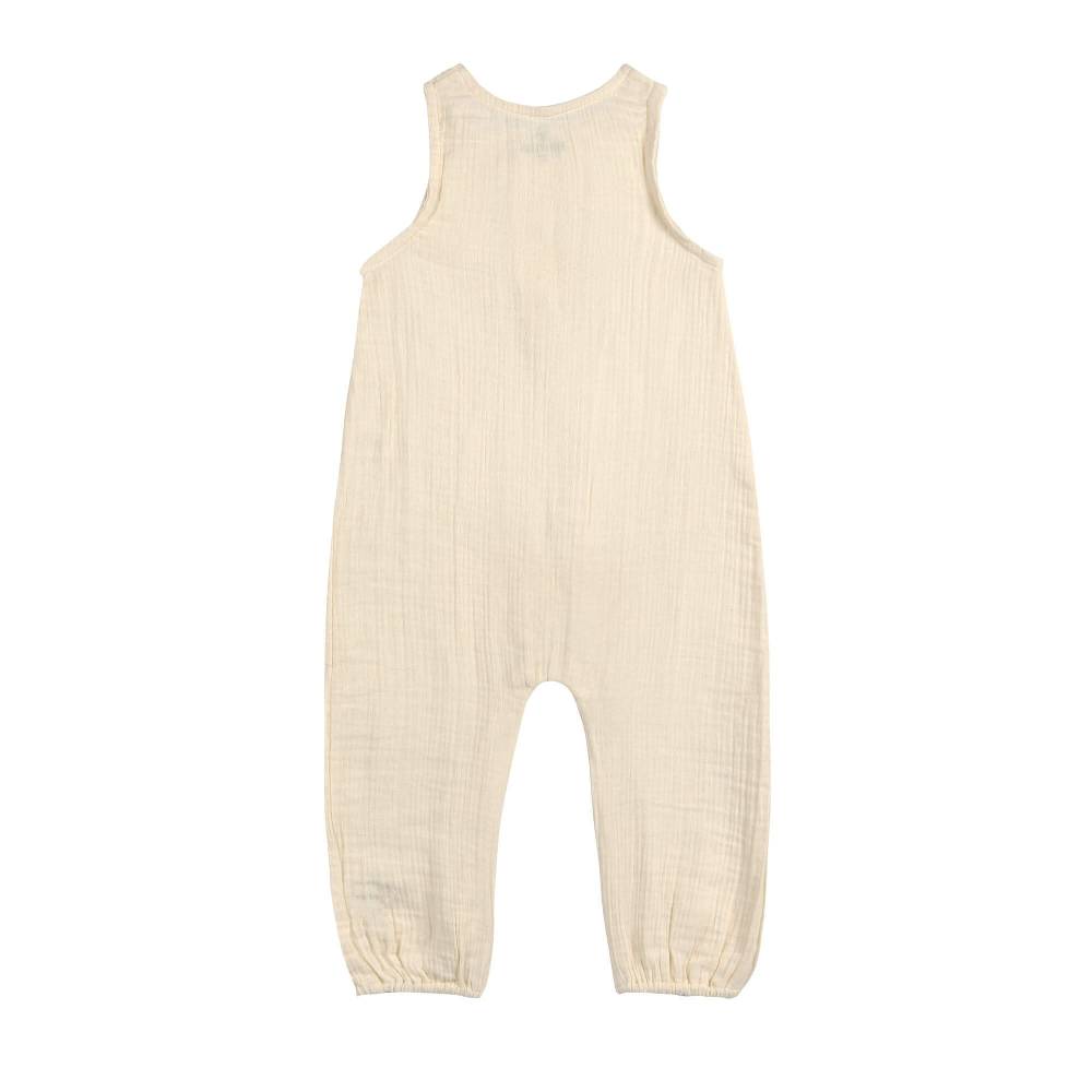 Lässig Musselin Jumpsuit - Bio Baumwolle, Hellgelb Vatertagsangebot