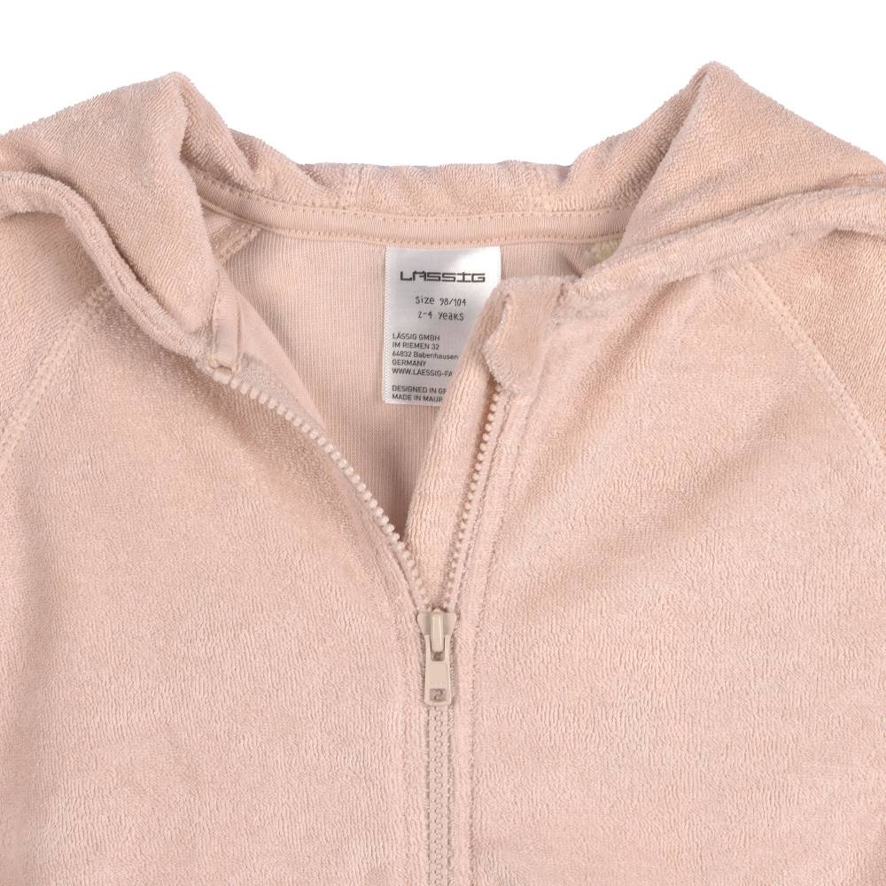 Lässig Frottee Jacke Kinder - Powder Pink, Rosa Heißer Verkauf