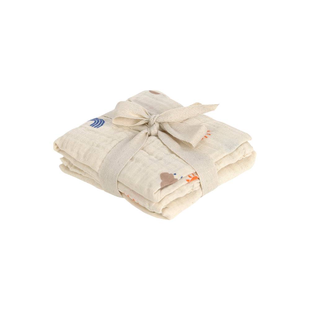Lässig Mulltücher 2er Set M - Nature, Beige Online Outlet