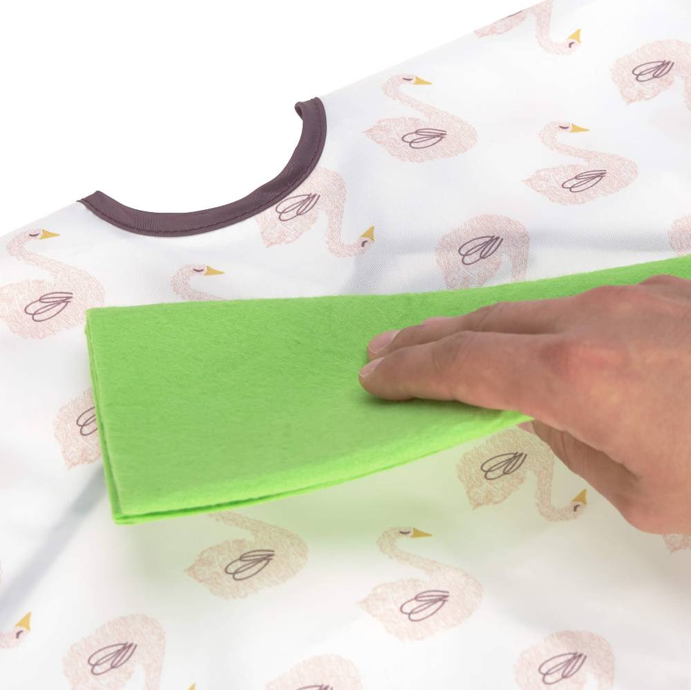 Lässig Ärmellätzchen - Bib Long Sleeve, Little Water Swan Zeitlich begrenztes Angebot