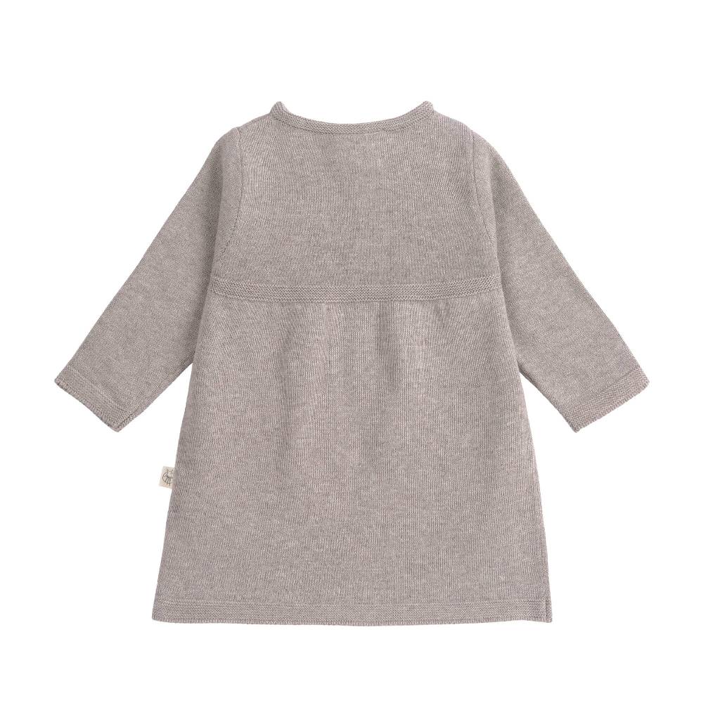Lässig Babykleid - Strick Bio-Baumwolle, Grau Blitzangebot