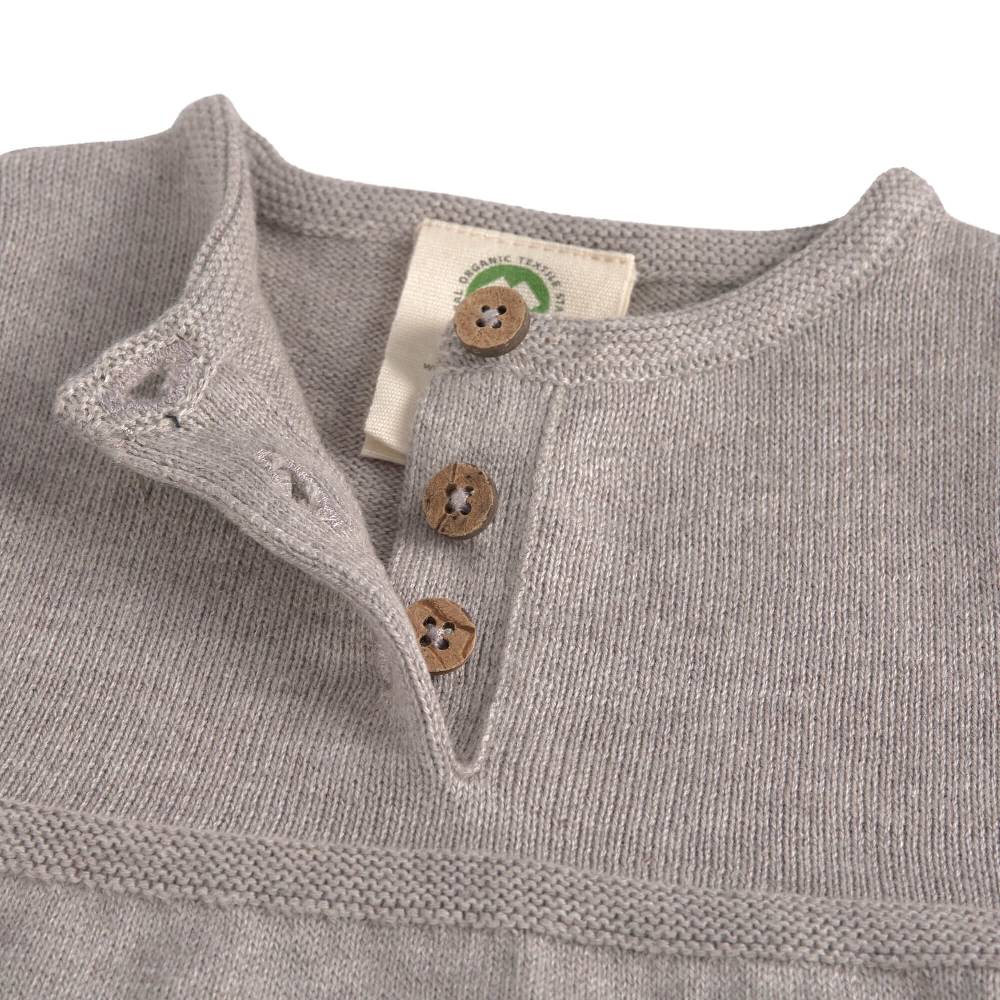 Lässig Babykleid - Strick Bio-Baumwolle, Grau Blitzangebot