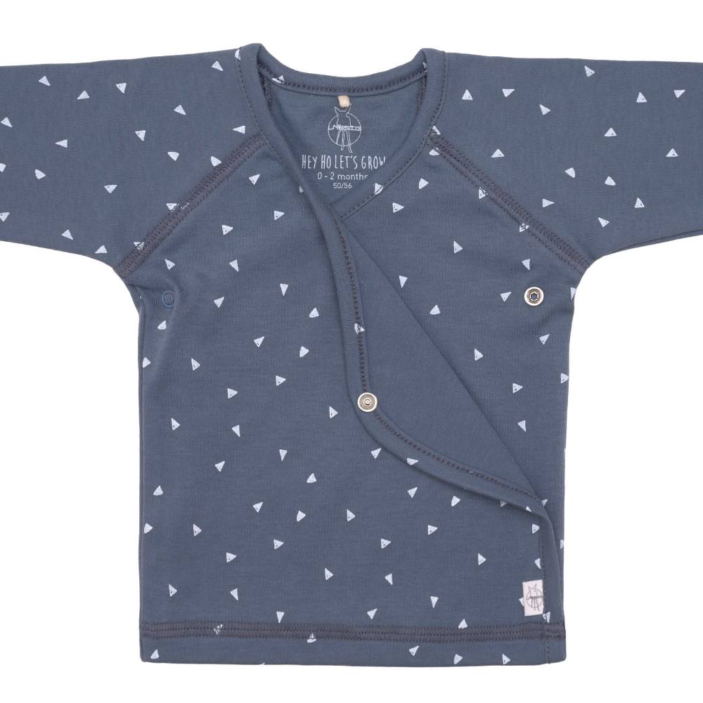 Lässig Baby Wickelshirt - Bio Baumwolle, Triangle, Blau Super Sparpreis