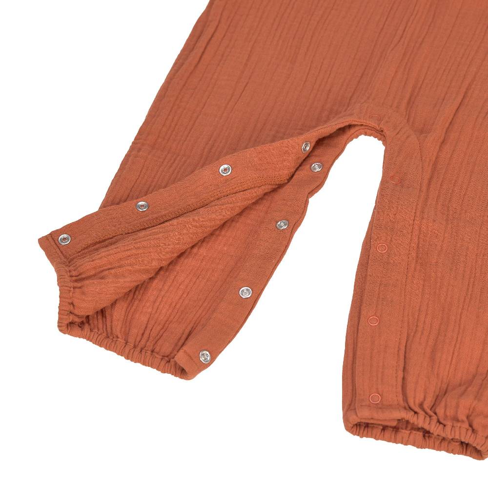 Lässig Baby Jumpsuit - Bio Baumwolle, Rostrot Letzte 2 Tage