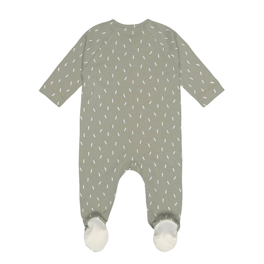 Lässig Baby Schlafanzug mit Füßen - Bio Baumwolle, Speckles, Grün Bis zu 50% Rabatt