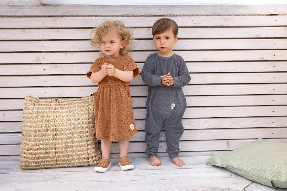 Lässig Frottee Kleid Kinder, Karamell Bis zu 60% Rabatt