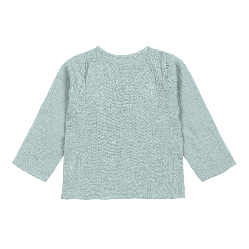 Lässig Musselin Langarmshirt - Bio Baumwolle, Silbergrau Bis zu 65% Rabatt
