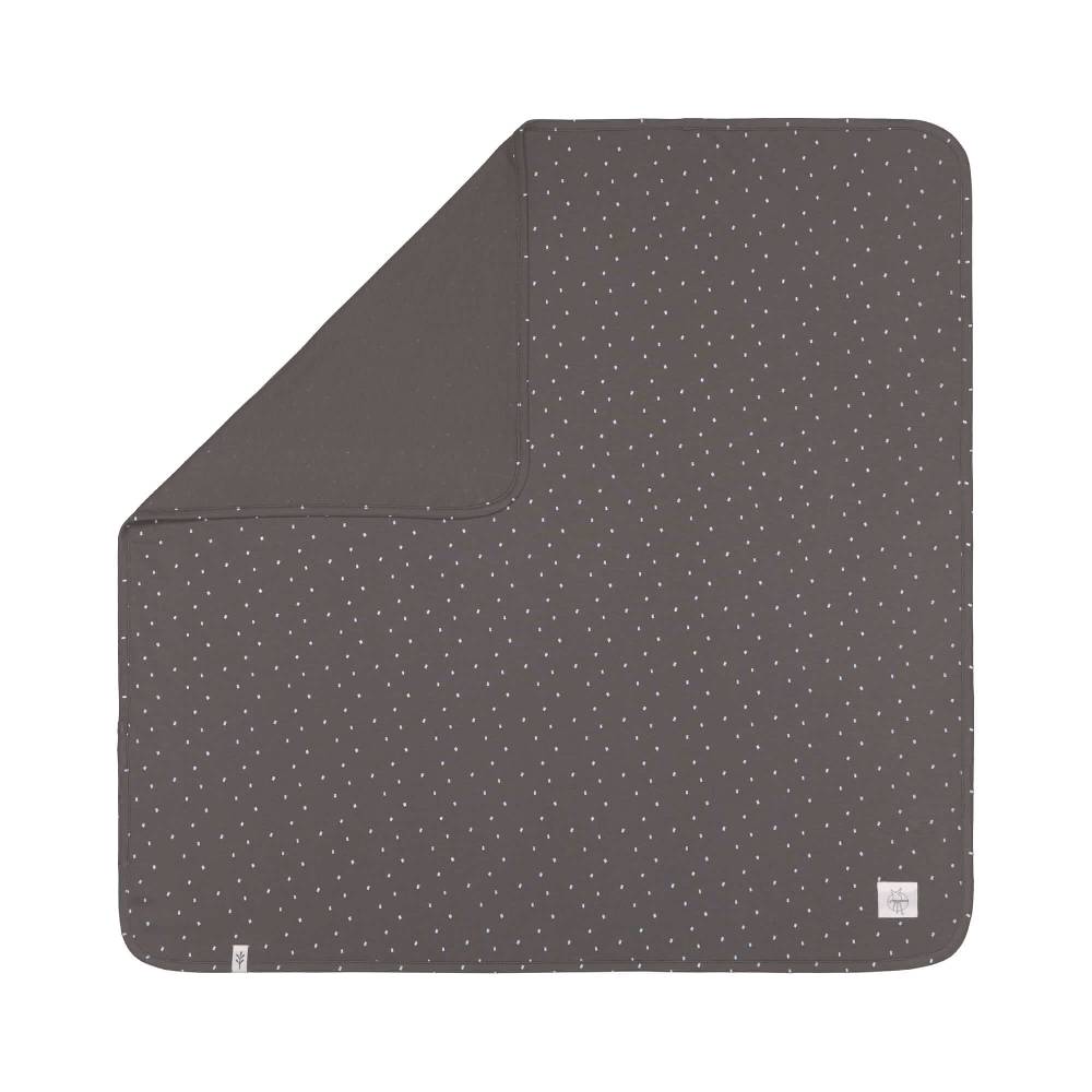 Lässig Babydecke - Bio Baumwolle, Spots Anthracite
