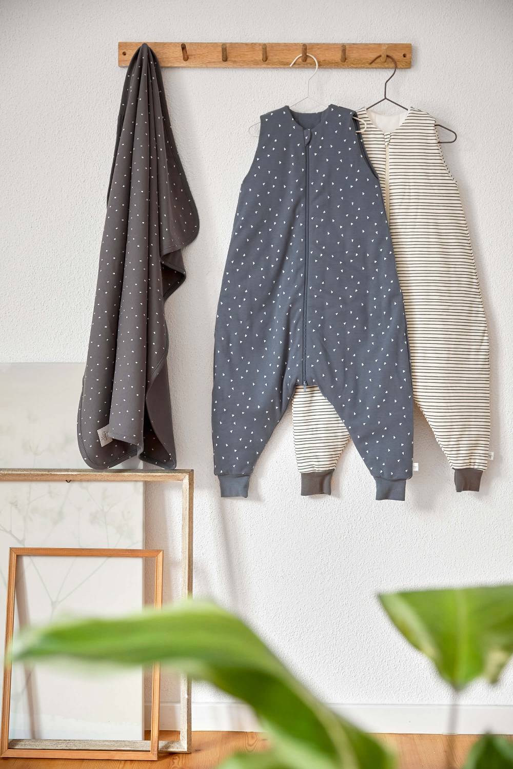 Lässig Babydecke - Bio Baumwolle, Spots Anthracite Begrenzt auf 3 Tage