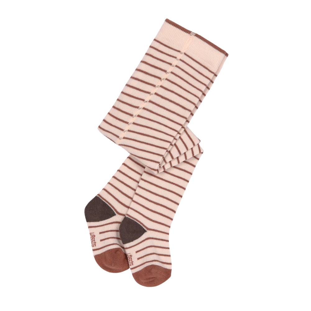 Lässig Strumpfhose - Tights GOTS, Tiny Farmer, Striped Orange Beige