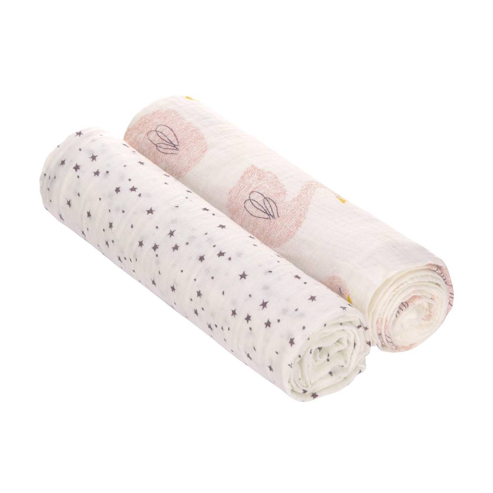 Lässig Mulltücher (2 Stk) - Heavenly Soft Swaddle XL, Little Water Swan
