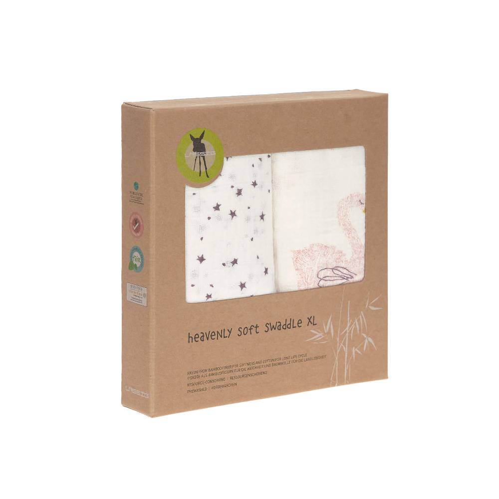 Lässig Mulltücher (2 Stk) - Heavenly Soft Swaddle XL, Little Water Swan Angebote