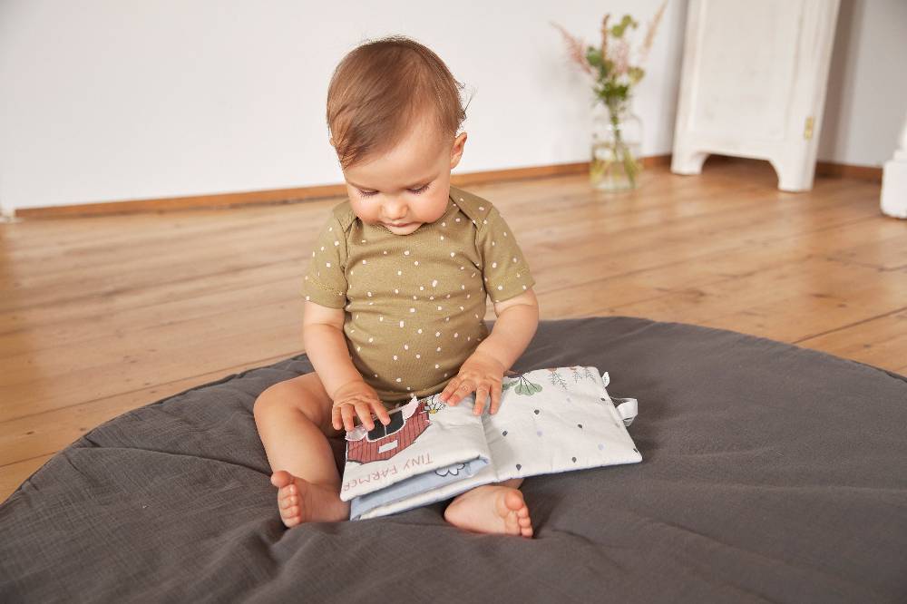 Lässig Baby Wickelbody kurzarm - Bio Baumwolle, Punkte, Gelb Schlussverkauf