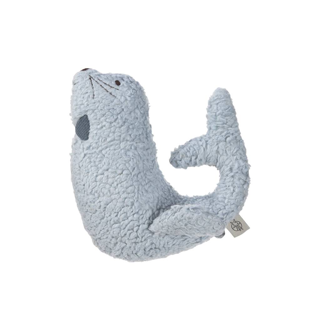 Lässig Kuscheltier mit Rassel & Knisterpapier - Knitted Toy, More Magic Seal