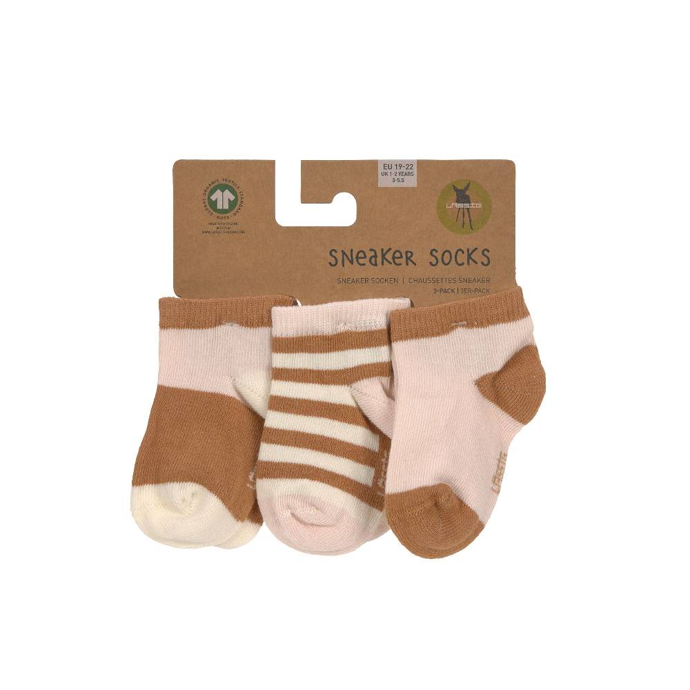 Lässig Kinder Sneaker Socken (3er-Set), Rosa Karamell Großer Ausverkauf