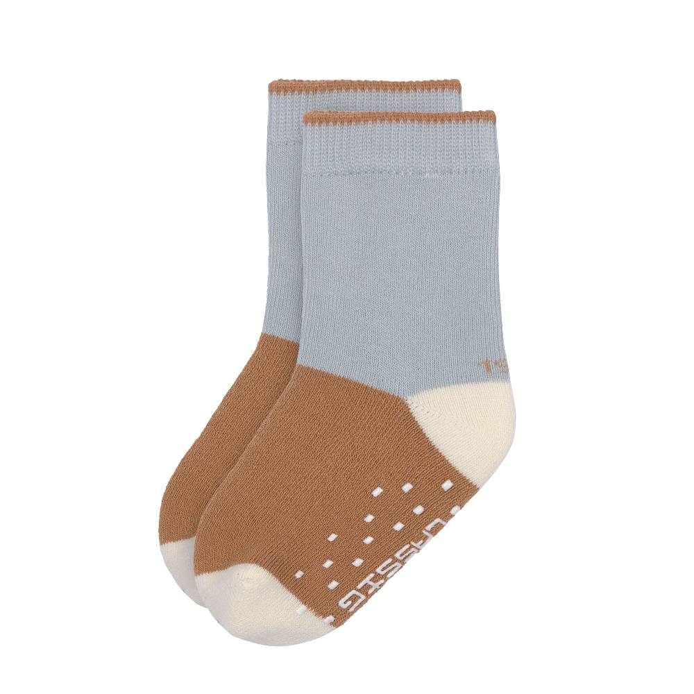 Lässig Kinder Antirutsch-Socken (2er-Set), Hellblau Karamell Saisonschlussverkauf
