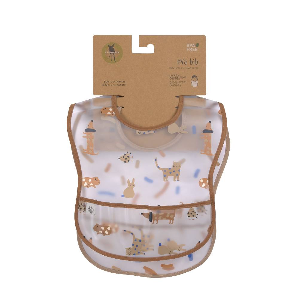 Lässig Lätzchen mit Auffangschutz (2 Stk) - Abwaschbar, Little Mateys Royal Blau Valentinstagsangebot
