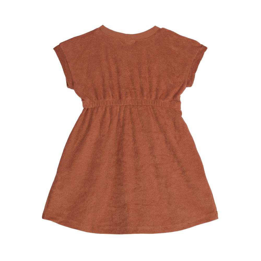 Lässig Frottee Kleid Kinder, Rostrot Top Angebot
