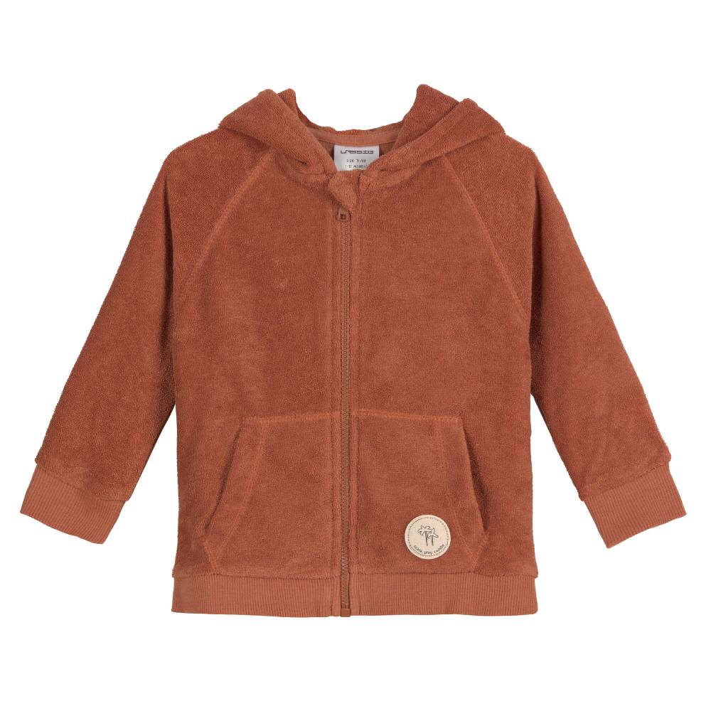 Lässig Frottee Jacke Kinder, Rostrot