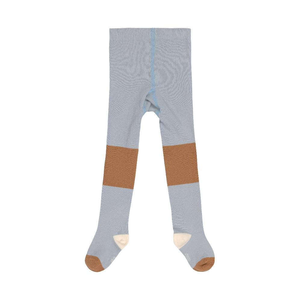 Lässig Strumpfhose GOTS - Tights, Block Streifen Hellblau Karamell VIP-Rabatte