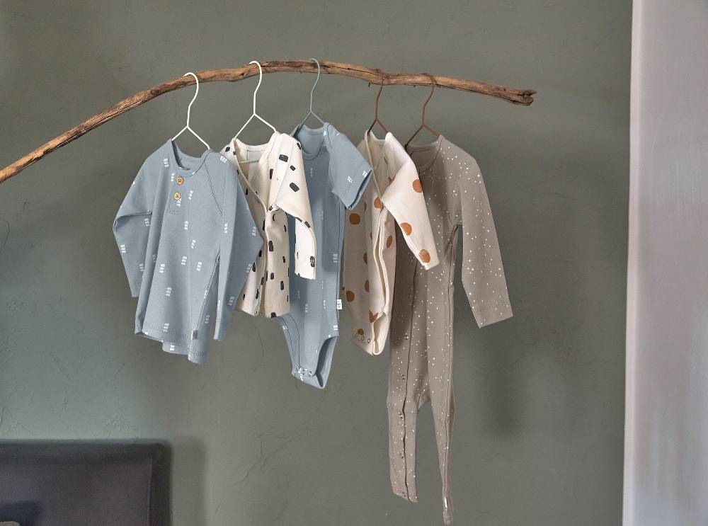 Lässig Baby Body langarm - Bio Baumwolle, Blocks, Hellblau Hotsell