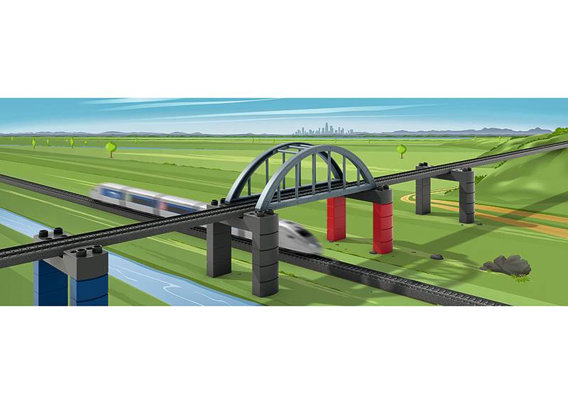 Märklin Märklin my world - Baustein-Set Hochbahn-Brücke Lagerräumung