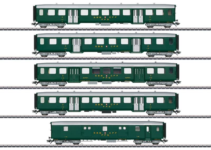 Märklin Leichtstahlwagen-Set zur Ae 3/6 I Kostenlose Rückgabe