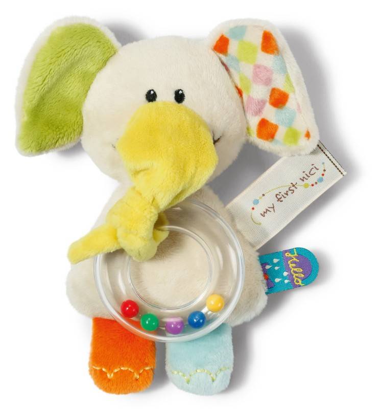 NICI Kuscheltier Elefant Dundi mit Ringrassel Osterangebot