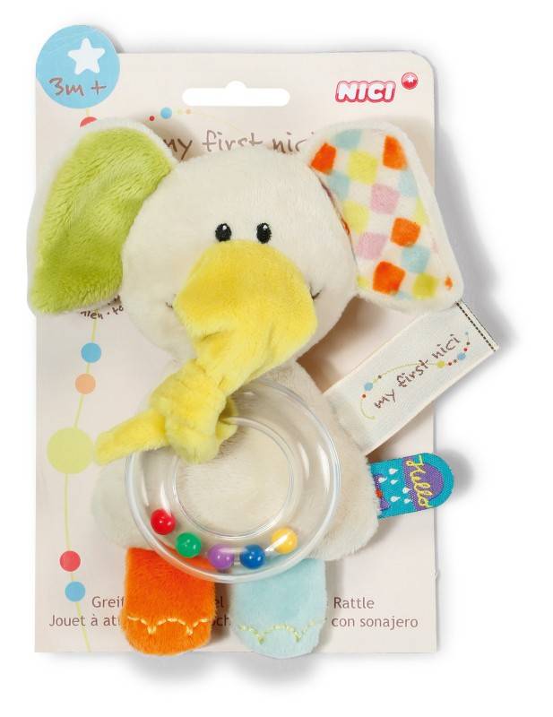 NICI Kuscheltier Elefant Dundi mit Ringrassel Osterangebot