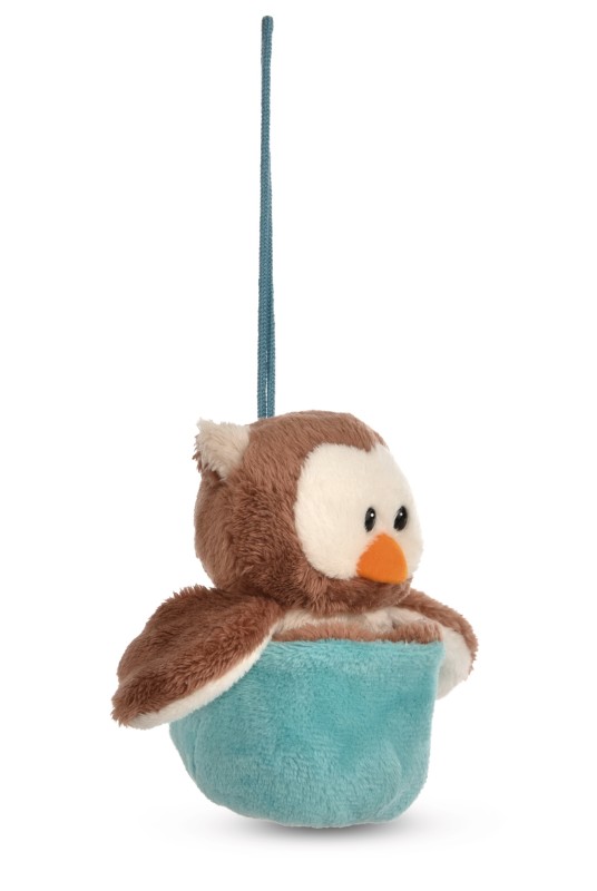 NICI Wendekuscheltier Eule Oscar blau mit Loop NICI GREEN Blitzangebot