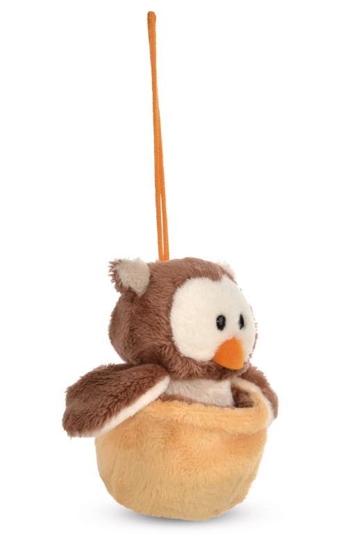 NICI Wendekuscheltier Eule Oscar gelb mit Loop NICI GREEN Große Rabatte