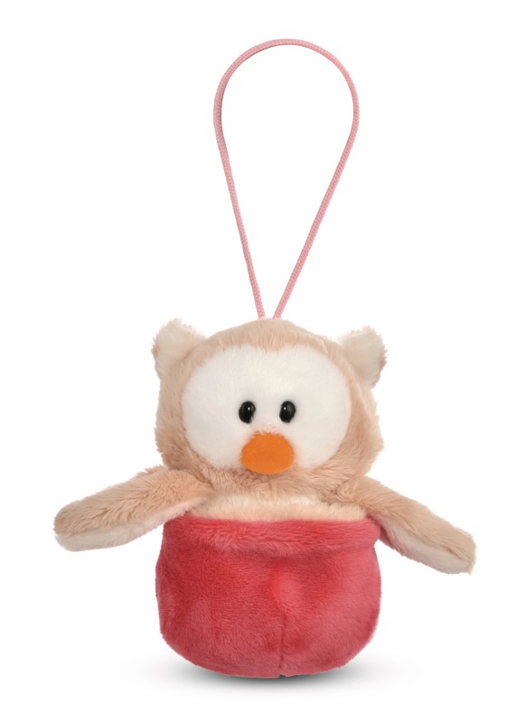 NICI Wendekuscheltier Eule Owluna rosa mit Loop NICI GREEN Kauf eins, bekomm eins gratis