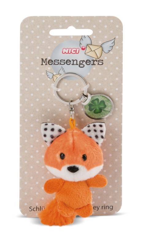 NICI Schlüsselanhänger Fuchs mit Anhänger 'Kleeblatt' Fabrikverkauf