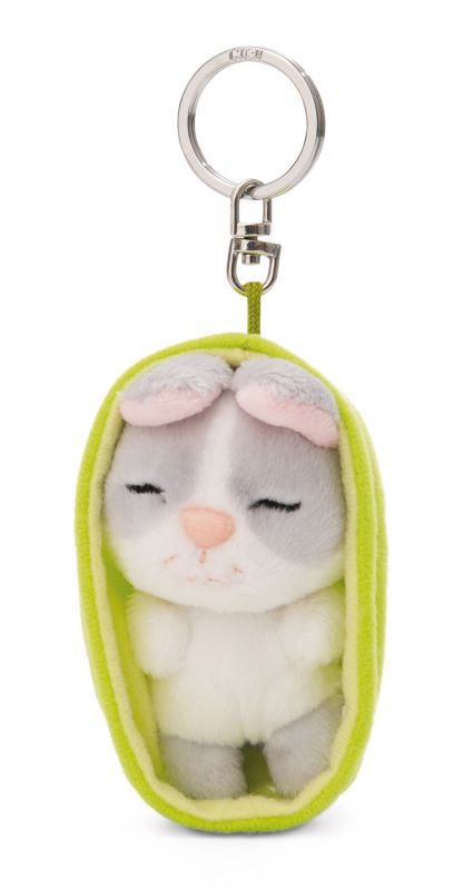 NICI Schlüsselanhänger Sleeping Pets grauer Hase NICI GREEN