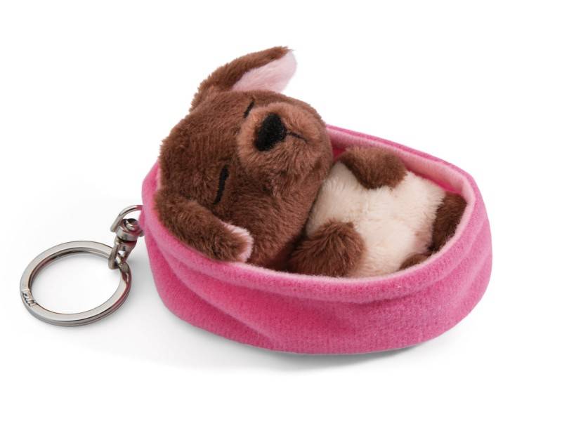 NICI Schlüsselanhänger Sleeping Pets Hund braun Große Rabatte