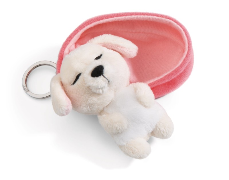 NICI Schlüsselanhänger Sleeping Pets Hund creme Bestseller