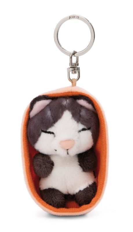 NICI Schlüsselanhänger Sleeping Pets Schwarze Katze NICI GREEN