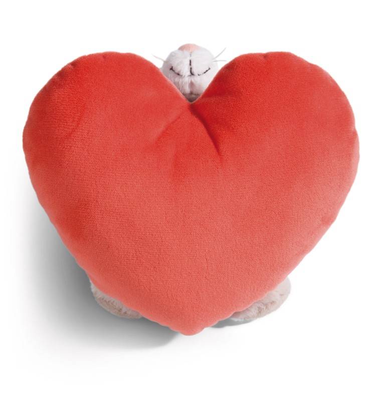 NICI Kuscheltier Love Katze auf Herz liegend NICI GREEN 50% Rabatt mit kostenlosem Versand